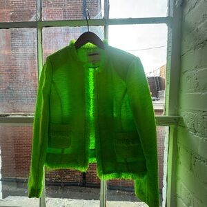 L'AGENCE Vibrant Green Textured Blazer